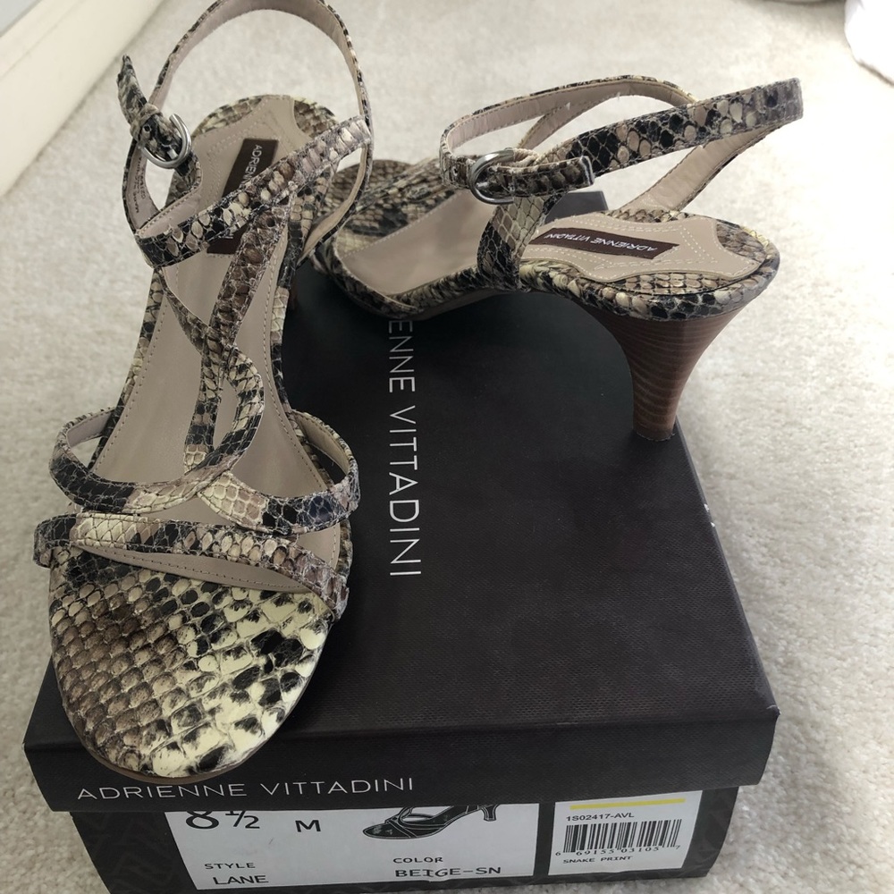 Adrienne Vittadini snakeskin sandals